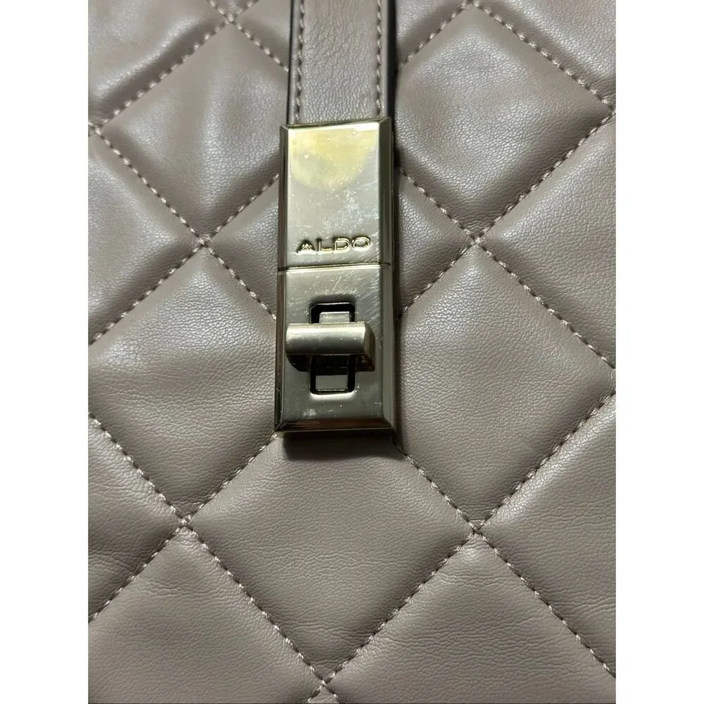 ALDO Quilted Shoulder Tote | Gold Chain Business Casual Handbag
